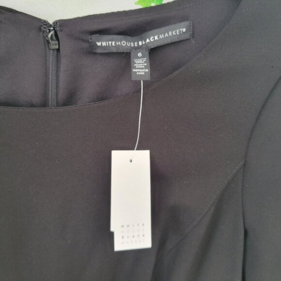 White House Black Market Flutter Sleeve Sheath Body Perfecting Dress. - Picture 3 of 7